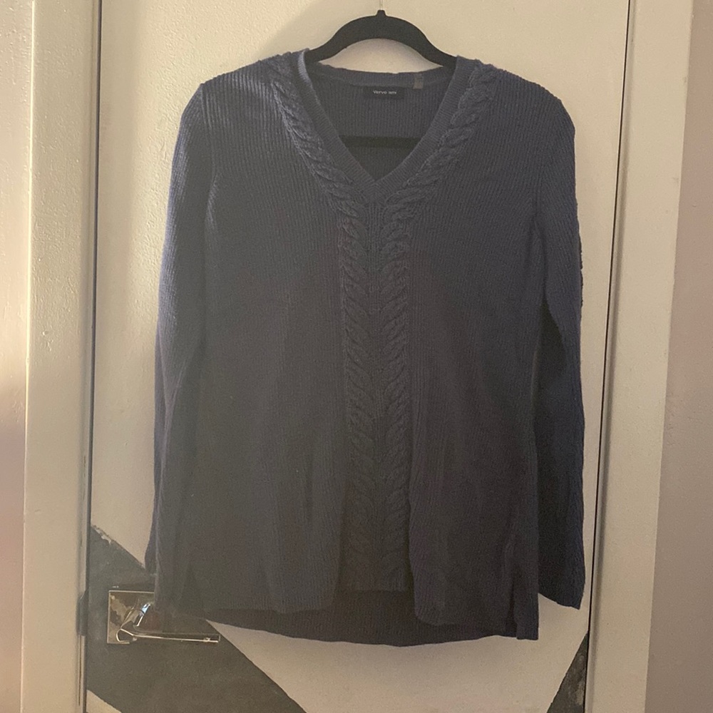 Navy cable knit sweater